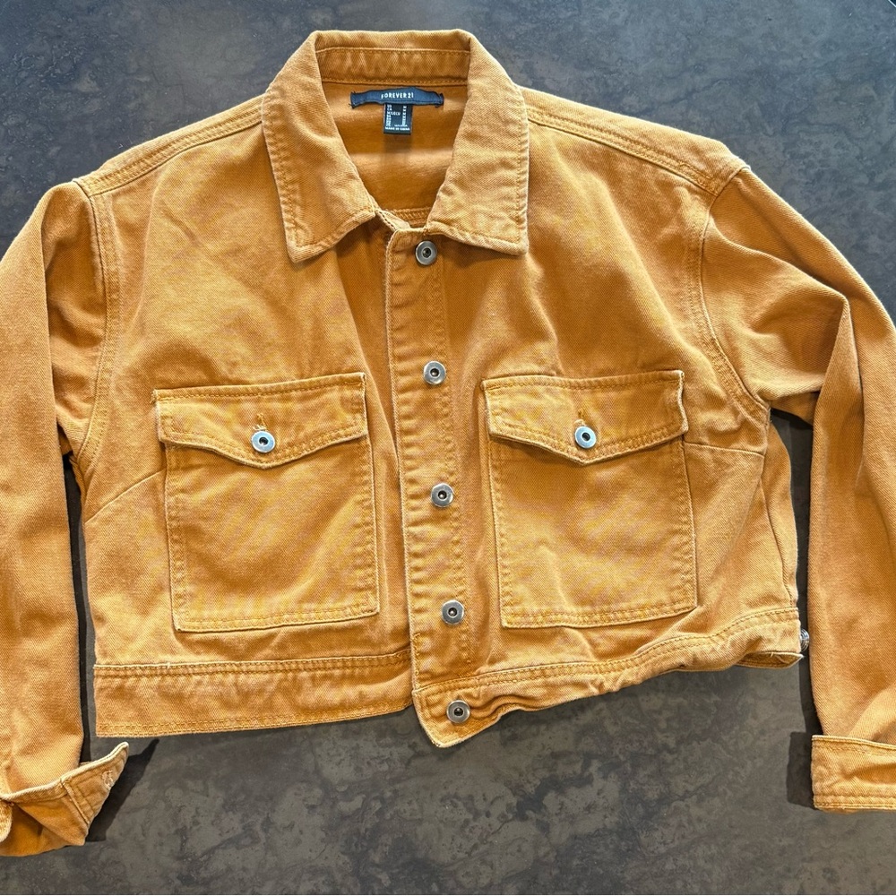 Forever 21 Mustard Yellow Denim Jacket
